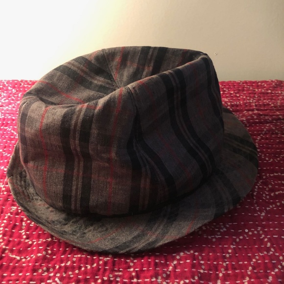 Paul Smith plaid fedora. 100% linen. Sz L - Picture 4 of 6